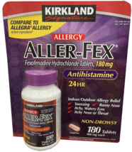  Kirkland Signature Aller-Fex 180 mg - 180 Tablets Gluten Free  - £34.79 GBP