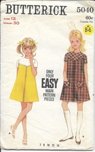 BUTTERICK PATTERN 5040 SIZE 12 GIRLS&#39; DRESS 2 VARIATIONS - £2.34 GBP