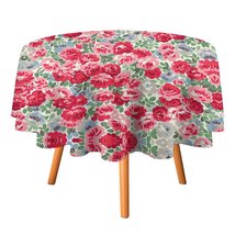 Mondxflaur Colorful Flower Tablecloth Round Kitchen Dining for Table Cover Decor - £12.76 GBP+