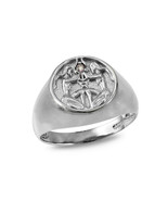 Sterling Silver Gemini Zodiac CZ Ring - £39.14 GBP