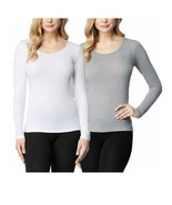 32 Degrees Women&#39;s 2 Pack Ultra Light Thermal Base layer Scoop Top - £10.75 GBP