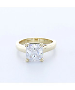 2.01 Cts Princess Cut E VS1 Lab Grown CVD Diamond Ring Solitaire 18k Yel... - $1,460.00