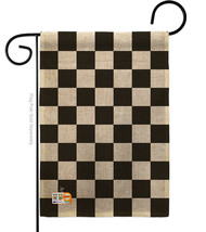 Black Checker Burlap - Impressions Decorative Garden Flag G142824-DB - £18.47 GBP