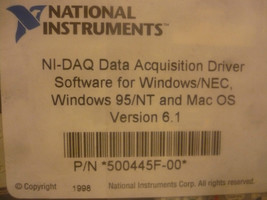New NI National Instruments NI-DAQ 500445F-0 Software Bundle - £102.50 GBP