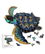 Wooden Jigsaw Puzzle Sea Turtle A5 Small Size Appx. 5.9 x 5.9 - £10.95 GBP