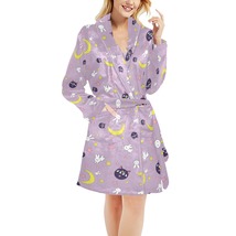 Women&#39;s Luna Bunny Star Moon Kawaii Anime Fleece Robe Purple - £42.36 GBP