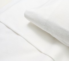 Home Reflections Flannel Sheet Set in Bright White Full - £156.02 GBP