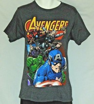 Avengers T-Shirt Mens Small Large Gray NEW Comic Book Captain America Thor Hulk - £14.32 GBP
