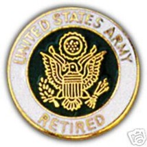 ARMY RETIRED COLOR LOGO   LAPEL PIN - $14.24