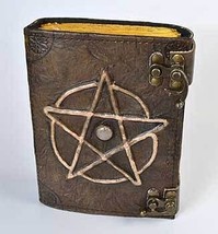 Leather Pentagram Journal: Stone Latch Closure, 5.5 x 8.5 Inch, Quality Paper - $1,884.08 MXN