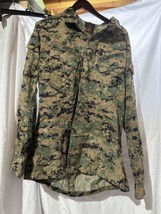 USMC Men&#39;s Woodland Marpat Camo Digital Jacket Blouse Marine Med Long NAMED - $24.74