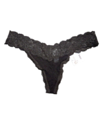 Butterflies By Claire Pettibone Luxury Lingerie Black Mesh &amp; Lace Thong ... - $19.99