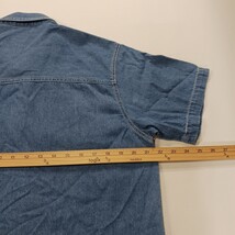 Bobbie Brooks BB159E Women's Blue Denim Floral Embroidered  Button Up Shirt Sz M image 7