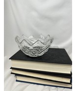 Nachtmann Lead Crystal Accent Bowl Lotus Flower 6&quot; Round Germany Points - $21.51