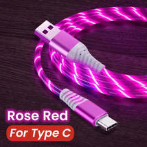 E type lighting purple 5a led glow charging cables type c micro usb data cords red 471 thumb200