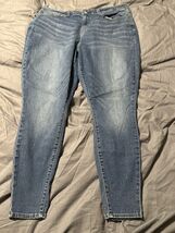 Signature Levi Strauss Women’s Mid Rise Skinny Jeans Size 18 W34 L28 Blue - $246.21 MXN