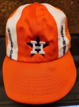 Vintage Houston Astros Baseball Hat MLB RARE 1980s orange white star log... - $115.61