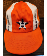Vintage Houston Astros Baseball Hat MLB RARE 1980s orange white star log... - £90.91 GBP