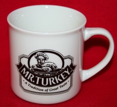 Vintage Mr. Turkey Brand Logo Brown Coffee Mug Lunch Meat Cold Cuts PROMO - £11.86 GBP