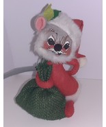 Annalee Doll 6&quot; Vintage 1965 Christmas Mouse Santa Claus w/Sack Toy Bag - £19.46 GBP