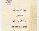 Krewe of Eros Presents Mardi Gras Internationale 1966 New Orleans Louisiana - $21.78