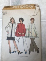 9869 Vtg Sz 16 Simplicity Sewing Pattern Misses Lined Cape Cardigan Casual uncut - $21.49
