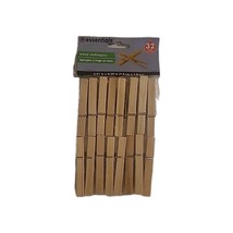 Wood Clothespins Wooden Laundry Clothes Pins Large Springs 32 Pieces  - $37.54 MXN