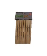 Wood Clothespins Wooden Laundry Clothes Pins Large Springs 32 Pieces  - $37.51 MXN