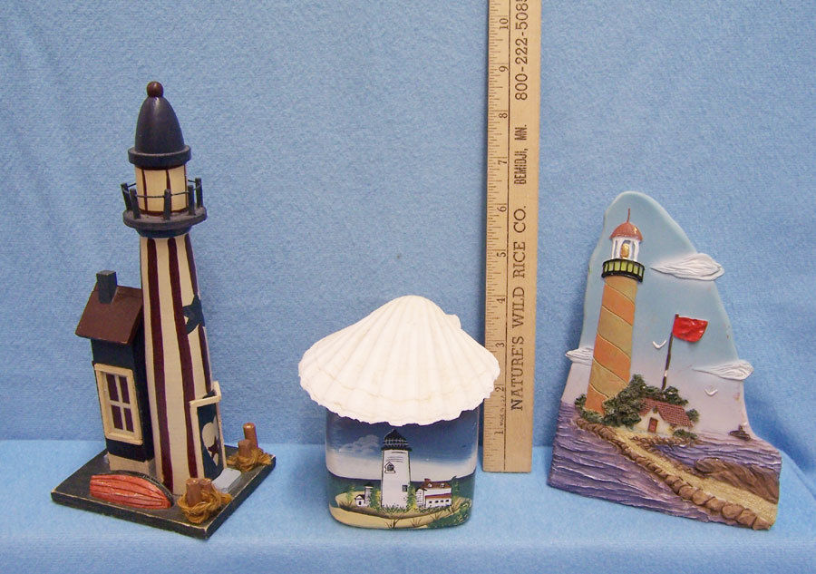 Lot of 3 Nautical Decor w Lighthouses Shells Ocean - $13.16