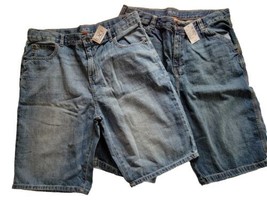 NWT Set of 2 The Childrens Place Boys Sz 16 Husky Blue Jean Denim Shorts... - £13.23 GBP