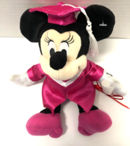 Disney Minnie Mouse In Pink Cap and Gown GRADUATION 8&quot; Plush Figure - £3.95 GBP