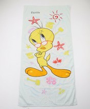 Vintage Looney Tunes Florida Tweety Bird Spell Out Terry Cloth Beach Bat... - $37.57