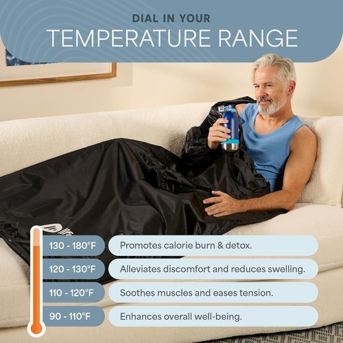Lifepro Portable Infrared Sauna Blanket with Arm Sleeves - Black (Used) Item image 5