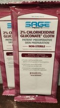 2% Chlorhexidine Gluconate Cloth 2 pack / 2~ea package total of 4 - £5.34 GBP
