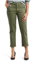 $59.50 Levi Classic Chinos Olive Green Cuffed Crop Pants Crisp Kalamata New - £21.50 GBP