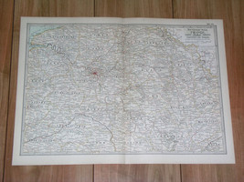 1897 Original Antique Map Of Vicinity Of Paris / France - £21.15 GBP