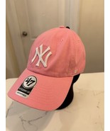 New York Yankees Rose Pink White 47 Brand Clean Up Dad Hat - £19.46 GBP
