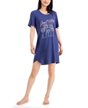 Jenni by Jennifer Moore Womens Short Sleeve Printed Sleep Shirt,Good Vib... - £19.56 GBP