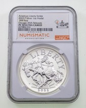 2022-P American Liberty Series Silver 1 Oz Medal Chicago ANA NGC PF70 Ult. Cameo - £124.43 GBP