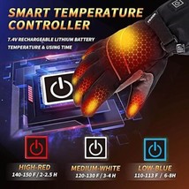 Electric Heated Black Ski Gloves,Rechargeable Battery,Winter Battery Pack MEDIUM - $19.00