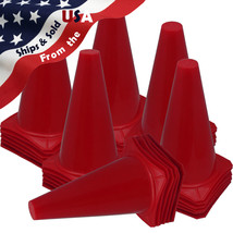 BRAND NEW ~ US SELLER ~ RED CONES 9&quot; Tall Traffic Safety Training ~ Qty 36 - £36.80 GBP