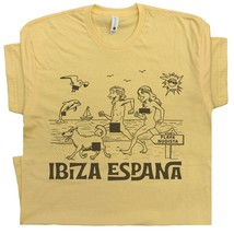 Nude Beach T Shirt Funny Shirts Ibiza Spain Weird Random Vintage Graphic Tee - £15.81 GBP