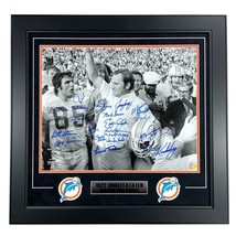 1972 Undefeated Miami Dolphins Team Autographed 16x20 Photo Framed JSA 21 Signed - £1,358.62 GBP