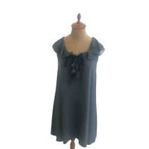 Madison Marcus Women&#39;s Elegant Gray Silk Evening Cocktail Dress Size XS S2 - £18.26 GBP