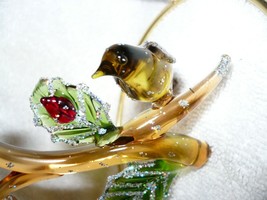 Ashton Drake Heirloom Ornaments Garden Of Glass Oriole Bird At Dawn - £20.87 GBP