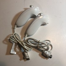 Official Authentic Nintendo Wii Nunchuck Controller Remote RVL-004 OEM Lot of 2 - $9.46
