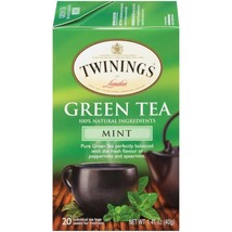 TWININGS GREEN TEA MINT 20 Tea Bags - $6.92