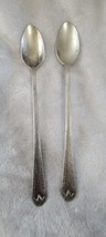 NS Co. EPNS National Company Silver-plated Ware Set Lot 2 Long Iced Tea Spoons - £11.40 GBP