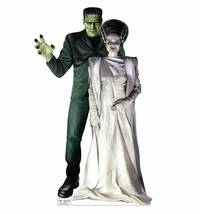 Frankenstein and Bride Halloween Lifesize Standup Standee Cardboard Monster Prop - £34.01 GBP