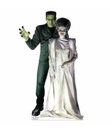 Frankenstein and Bride Halloween Lifesize Standup Standee Cardboard Mons... - £33.94 GBP